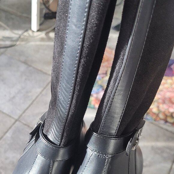 Giani Bernini*Leather & Suede Boots*Size 8* with Extended Calf* Barely Worn - Picture 5 of 10